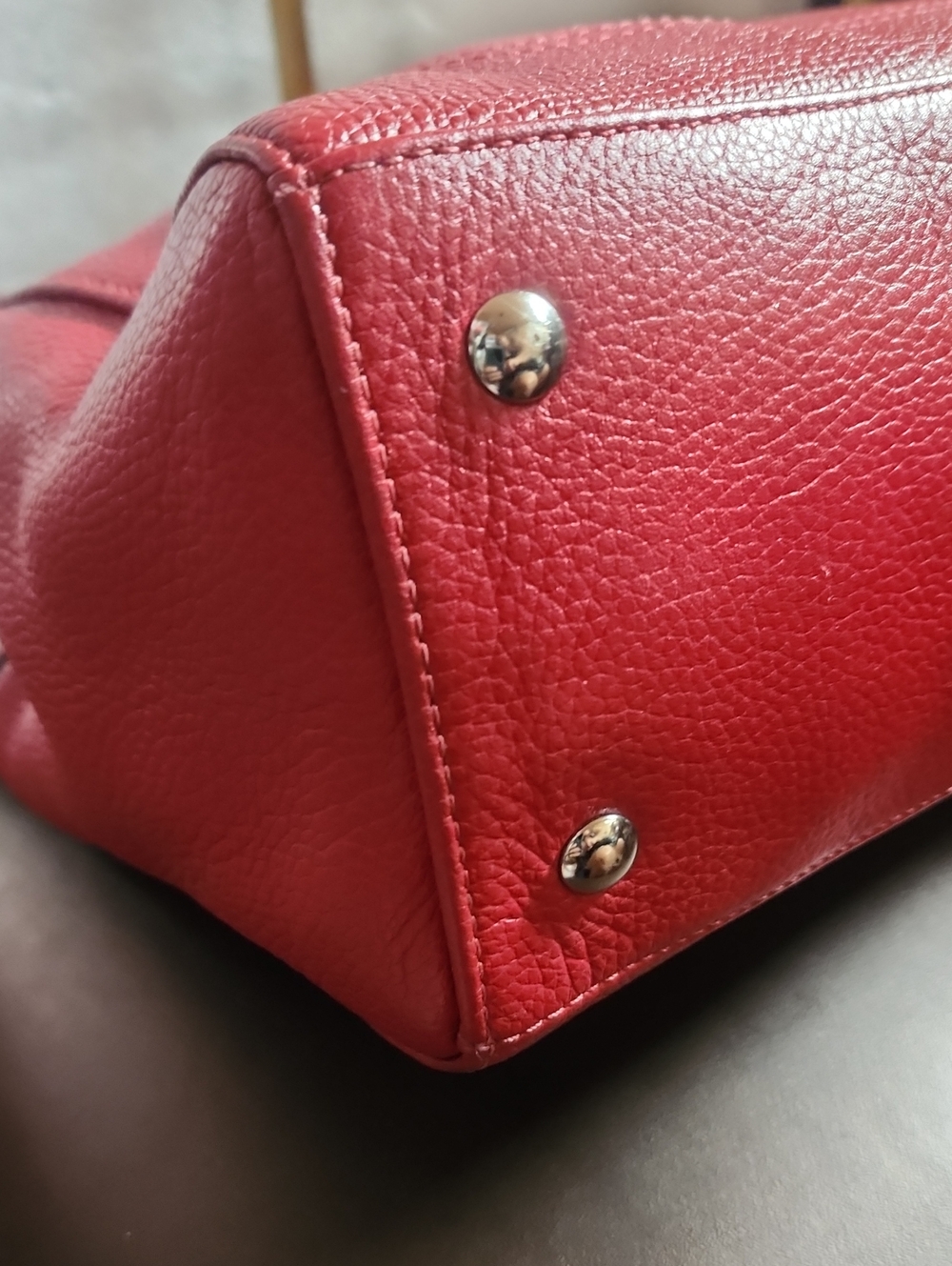 Coach 2011 Red Leather 2 Section ShoulderTote 2 Hang Tags Euc - Picture 7 of 15